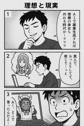 ChatGPTで生成した3コマ漫画