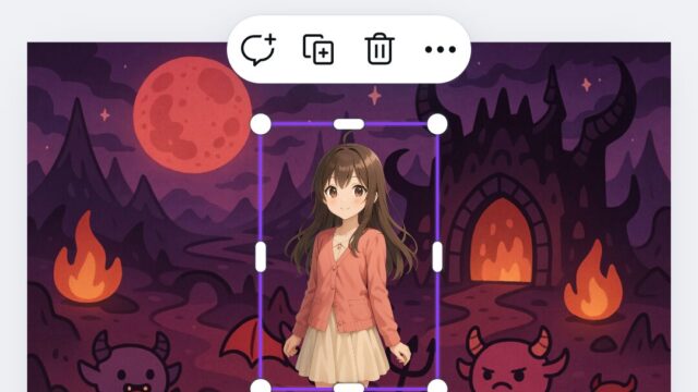 Canvaで背景画像と人物画像を合成する