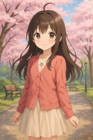 同じキャラのイラストを描くテスト。通常の画像。