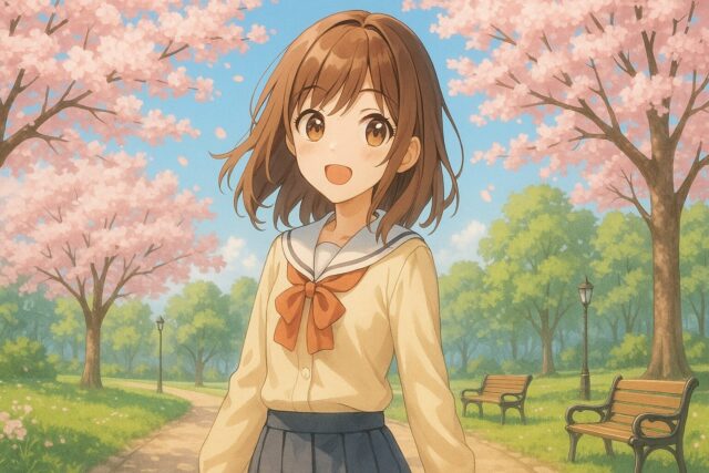 ChatGPTで生成したアニメ風の画像。