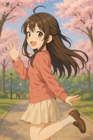 同じキャラでポーズを変更した画像。GenIDを追記した。