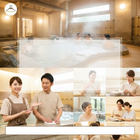 Geminiで生成したスーパー銭湯の求人広告